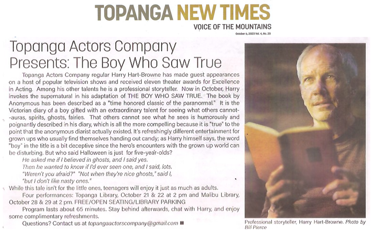 The Boy Who Saw True article